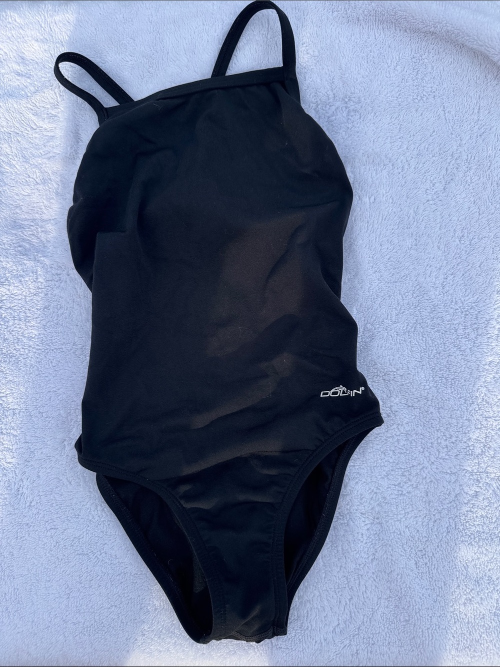 Dolfin Black Athletic One-Piece Swimsuit